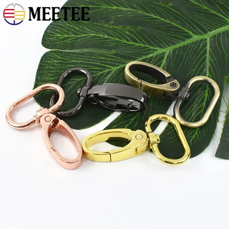 20mm 5-30Pcs Meetee Metal Bag Strap Buckle Swivel Lobster Clasp Keychain for Handbag Belt Connector Hook Dog Collar Accessories