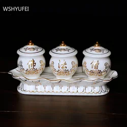 Ceramics Water Supply Cup Set Ornaments Guanyin Holy Water Cup Buddha Hall Decorations Traditional Home Buddha Tools Supplies