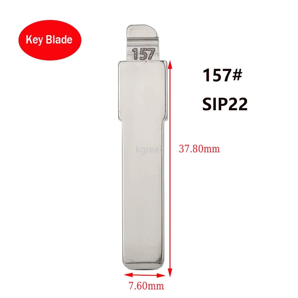 10pc 157# SIP22 KD Key Blade for Fiat Punto Ducato Stilo Panda Idea for Keydiy Xhorse VVDI JMD Metal Uncut Flip Remote Key Blank