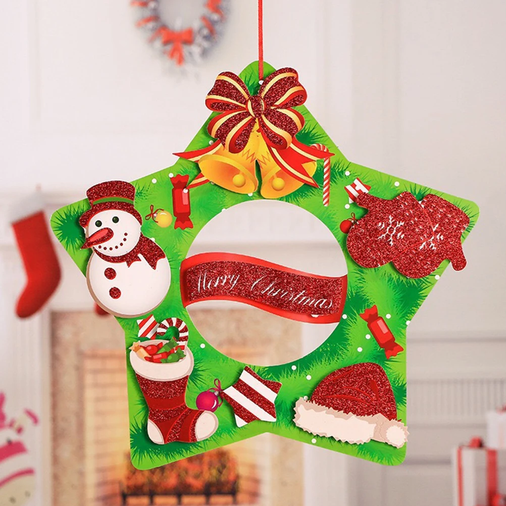 

1pc Christmas Xmas Ball Christmas Wreath Wreath Door Hanging Decoration For Shiny Garland Home Holiday Party Craft Gift