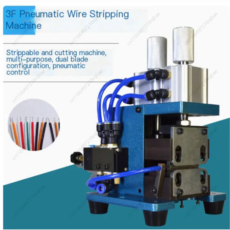 

Vertical 3F Pneumatic Core Wire Stripping Machine, Ribbon ,Sheathed Wire Semi Stripping and Twisting Machine ,