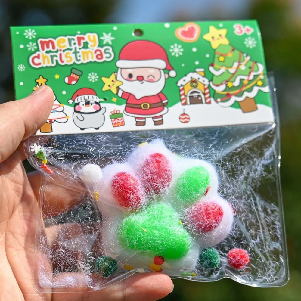 Kerst Grote Kat Poot Squishy Fidget Speelgoed Schattig Langzaam Rebound Stress Relief Speelgoed Pinch Decompressie Kerstcadeau Kat Klauw Knijpspeeltje