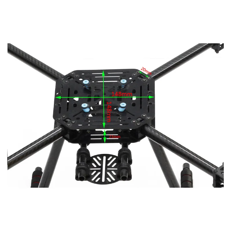 LJI X500-X4 X4 S500 Carbon Fiber Rack Four-axis Rack with Electric Tripod Landing Gear F450 Four-axis