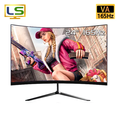 PC LCD 커브드 스크린 모니터, 데스크탑 디스플레이용, 24 인치 144hz, 165hz 모니터, 게이머 1920x1080p HD 게이밍 모니터, HDMI 호환  Best5