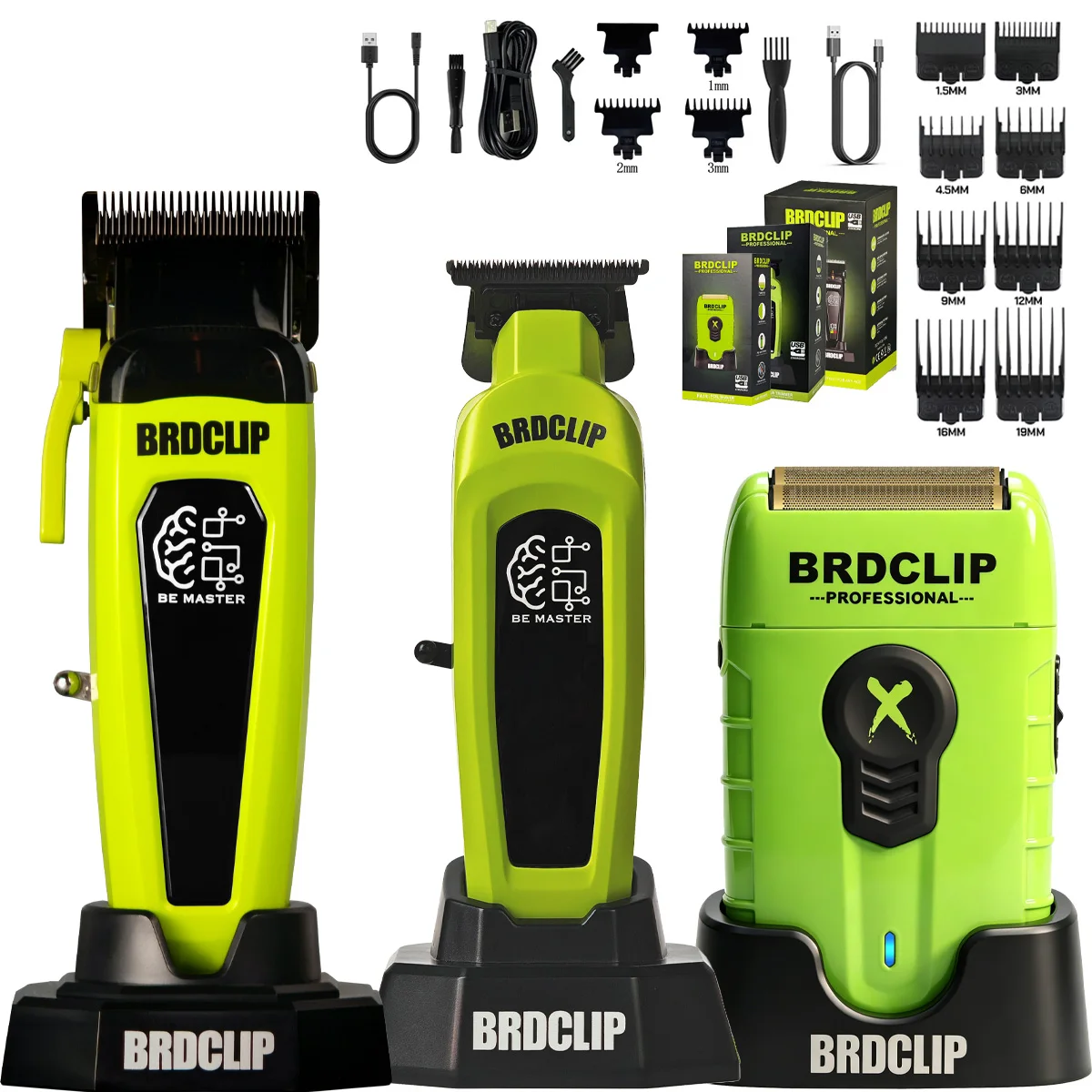 BRDCLIP BRD106 078 Haarschneidemaschine 7500 U/min 7200 U/min Neuer professioneller Friseursalon-Trimmer DLC-Klinge mit Ladestation Barber für Männer