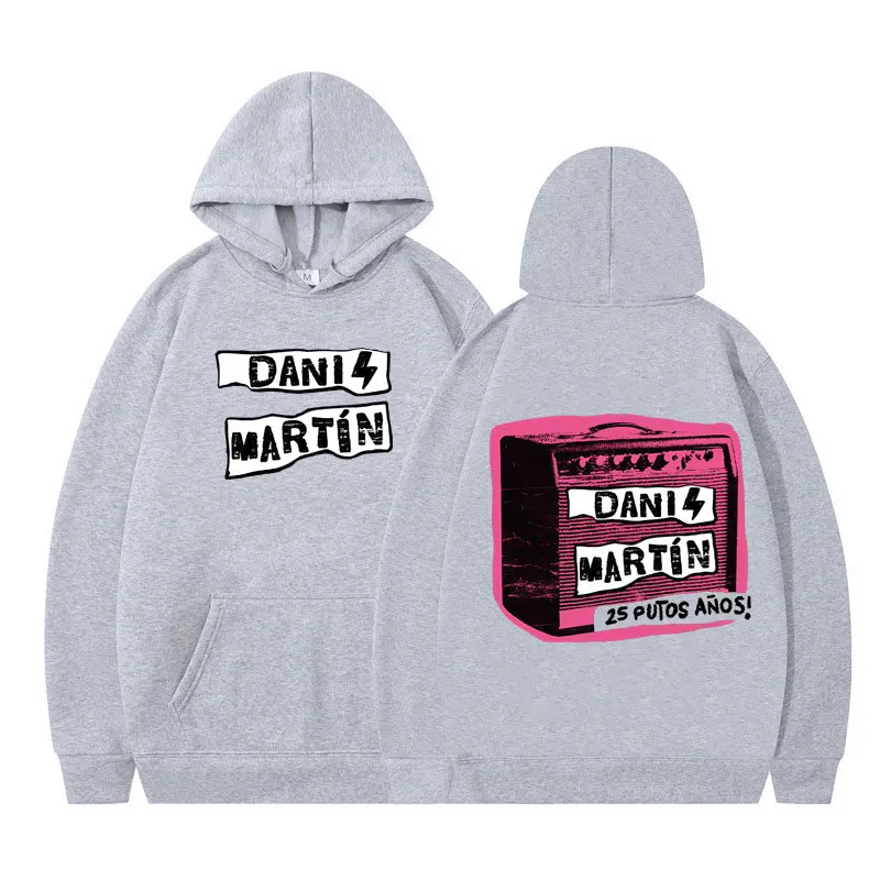 Dani Martín Concierto 26 Años Print Hoodie Men Women Fashion Sweatshirt Long-sleeved Loose High-quality Vintage Fleece Tracksuit