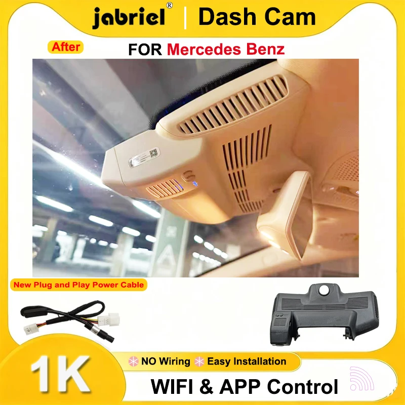 Jabriel 1K Wifi Dash Cam for Mercedes Benz S Class w222 S320 S350 S450 S500 S65 S63 for Maybach S Class w222 2018 2019 2020 2021