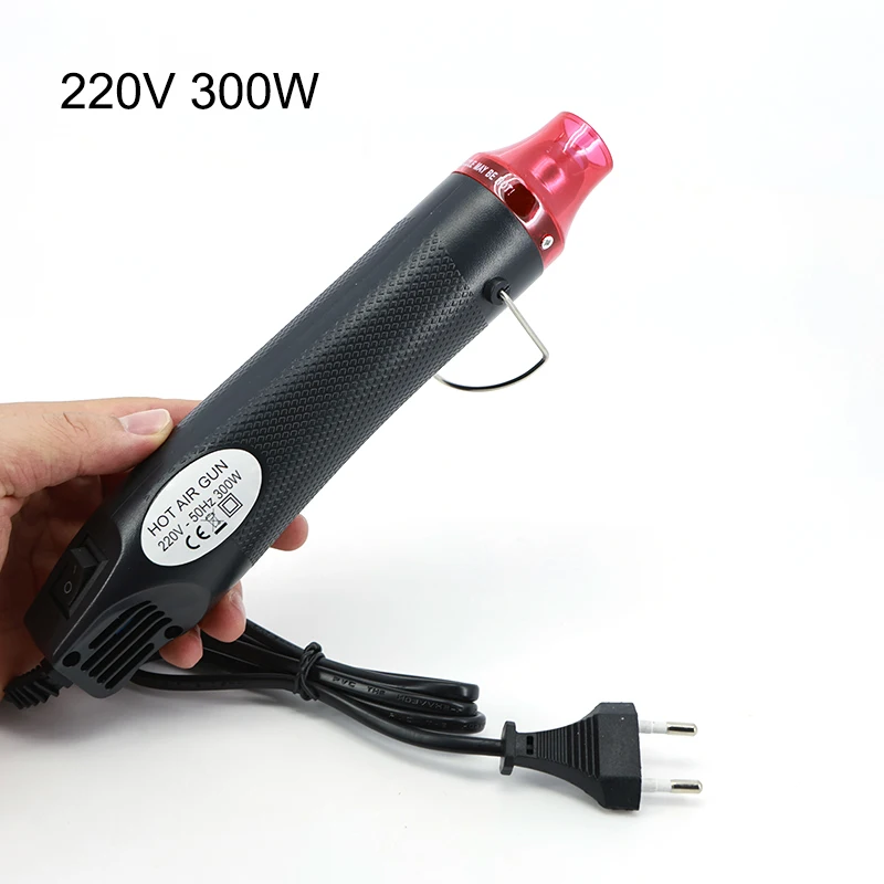 220V 300W EU Standard DIY Hot Air Heat Gun Mobile Phone Repair Tool Hair Dryer Welding Support Seat Shrink Plastic Q1
