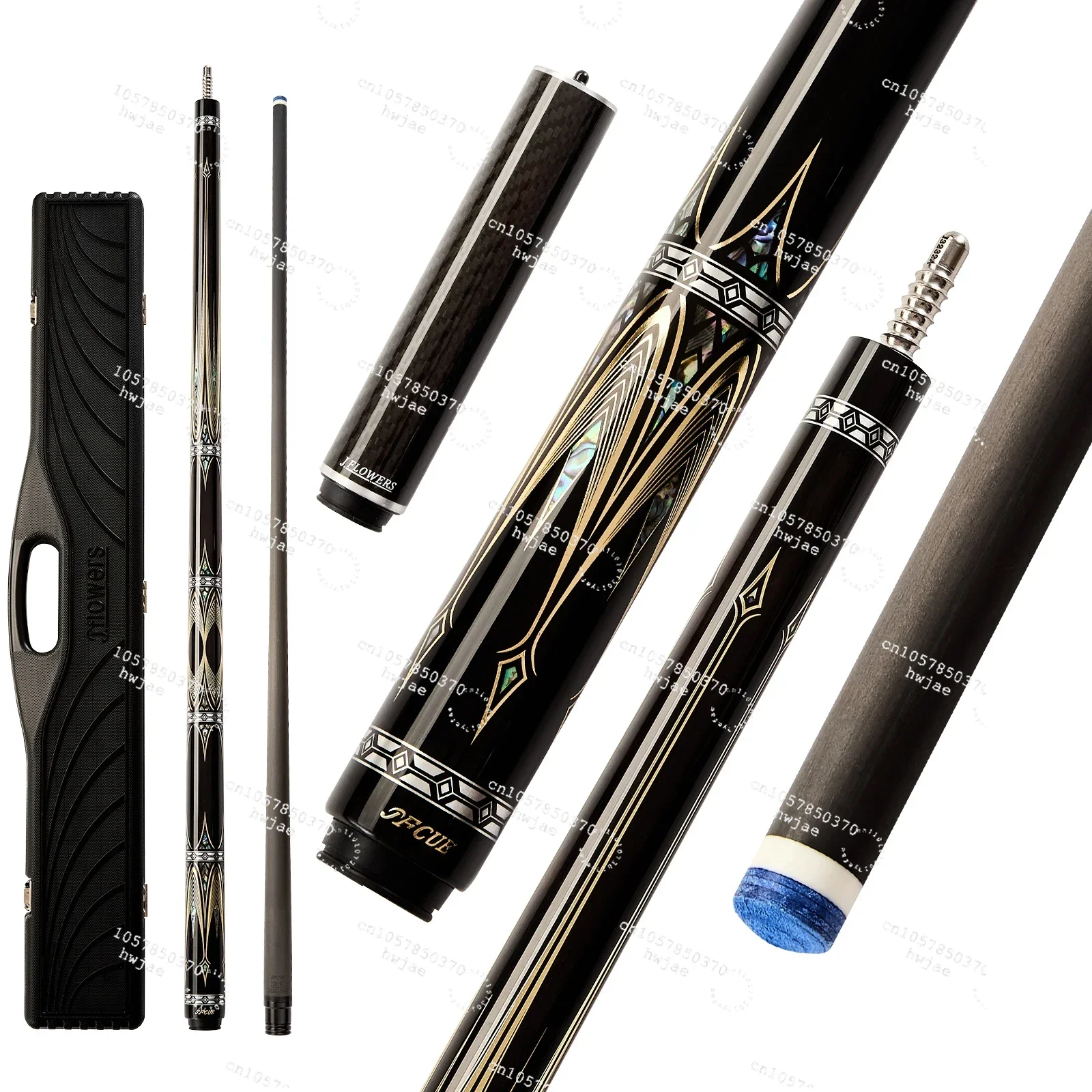 JFLOWERS Cue JF 20-26 Gold Armor Billiards Kit Carbon Fiber Pool Cue Low Deflection Pool Cue Stick
