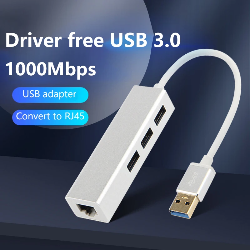 Ethernet Adapter 1000Mbps USB Type C To RJ45 For Chromecast 4K Google TV Network Card For MacBook Switch PC Windows Android HUB