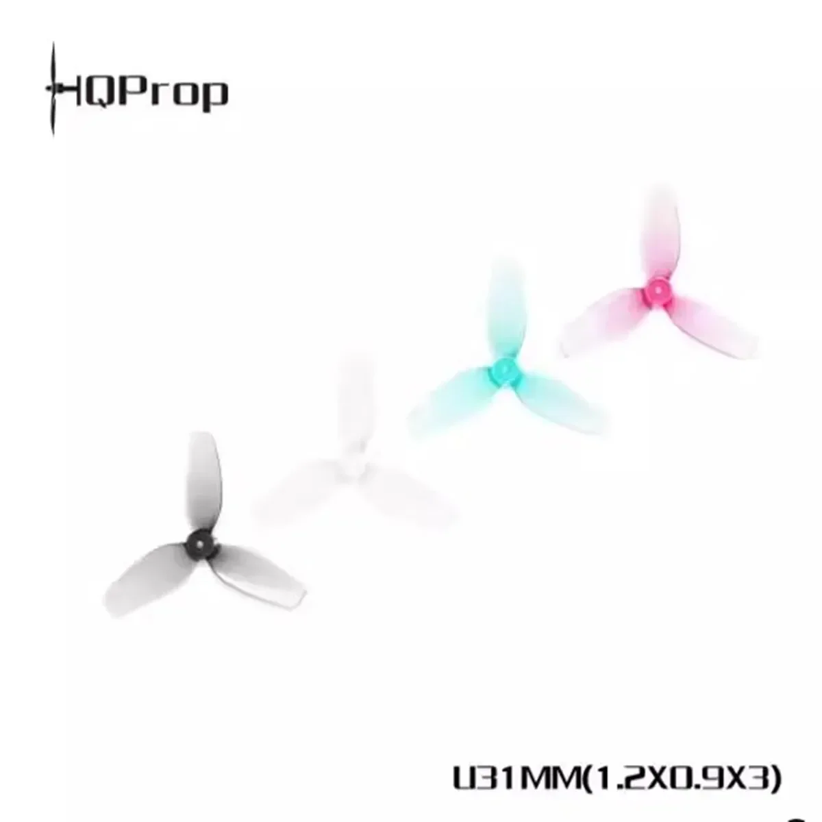 12Pairs HQprop 1.2inch Three Blades Propeller Ultralight 1.2x0.9x3(31MM)-1MM Positive Negative Props for RC FPV Drone Spare