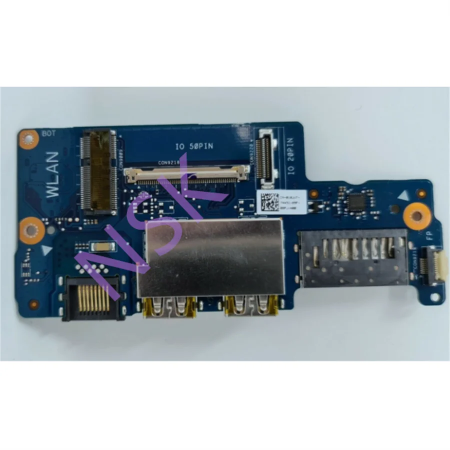 Original 010JVT FOR Dell Vostro 14 5471 USB/Ethernet/SD Reader Ports & Cables IO Board   100% TEST OK