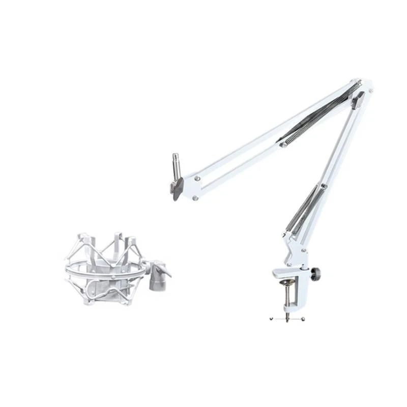 

SZ Adjustable Metal Microphones Scissor Arm Stand Foldable Shock Mount for Recording and Live Streaming