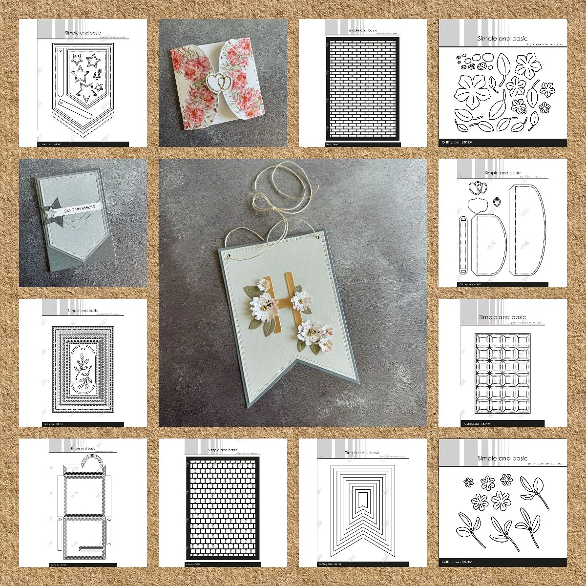 

2024 New to Rectangle Frame Floral Metal Cutting Dies and Stencils for Scrapbook Journaling Decorative Embossing Templates Diy