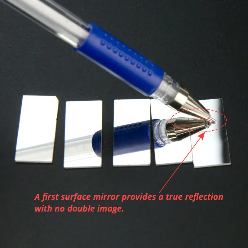 10PCS 24x12mm Optical Front Surface Reflector Mirrors High Reflectivity First Surface Mirror Thickness 0.55mm