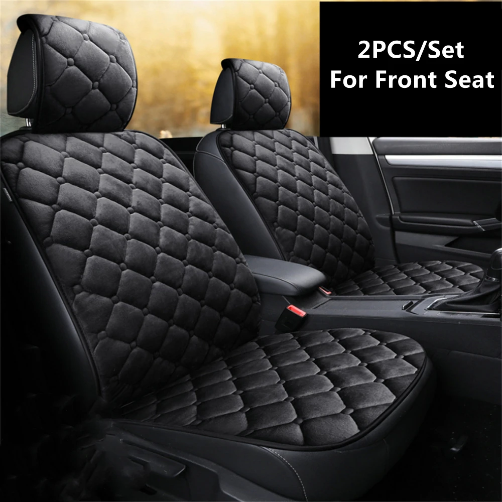 YJ 2X Car Front Seat Covers Protector Mat Universal Cushion Fit For Cadillac XT5 XT4 XTS CT5 CT6 SRX ATS CT4 GT4 LYRIQ OPTIQ