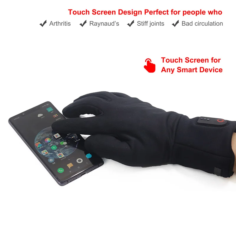 مصنع بطارية قابلة للشحن قفازات الشتاء تسخين كهربائي ركوب الدراجات الصيد الحصان التزلج قفازات التدفئة الكهربائية