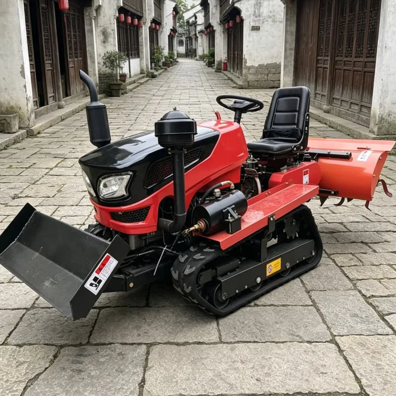 Customized Orchard Ploughing Machine, Crawler Rotary Tractor, Best-selling Mini Tiller for Farm Land Reclamation & Deep Tillage view 4