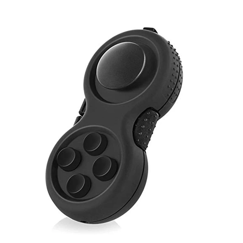Black Pad Fidget Toys Game Classical Controller with 8 Functions Sensory Toys Relieves Stress Anxiety Decompression Toy JJ4236