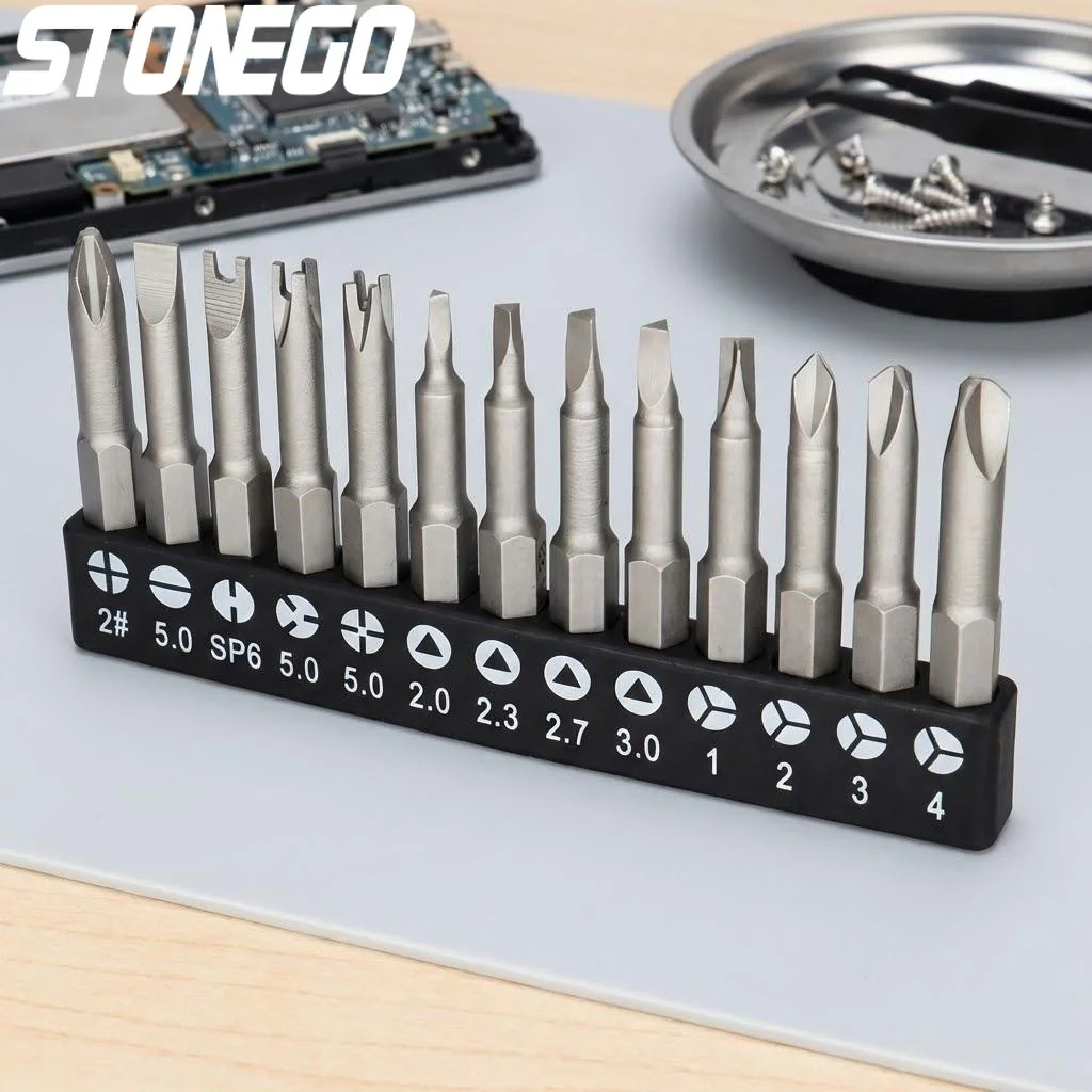 13pcs 50mm Y Type Triangle Cross Screwdriver Bit Set Precision DIY Repair Hand Tools for Home Improvement