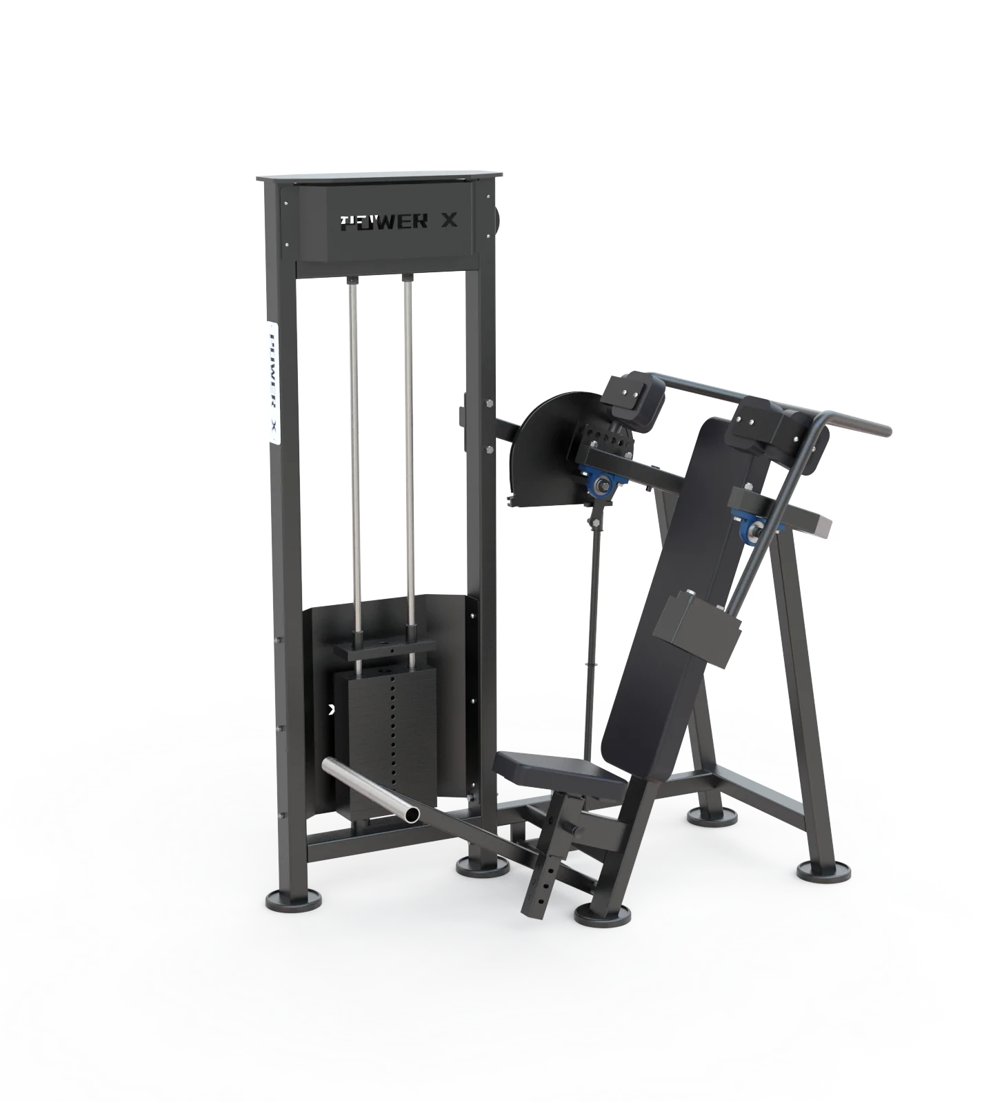 Pull Over seleccionado para ejercicio de espalda, mira los músculos principales de Latissimus Dorsi y Teres