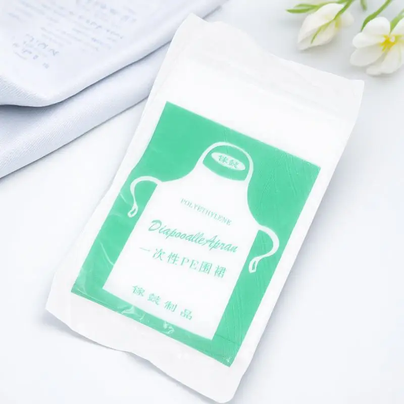 Grembiuli monouso impermeabili da 100 pezzi in plastica da cucina per bambini Aldult fuoriuscite gocce protezione macchie abbigliamento da officina