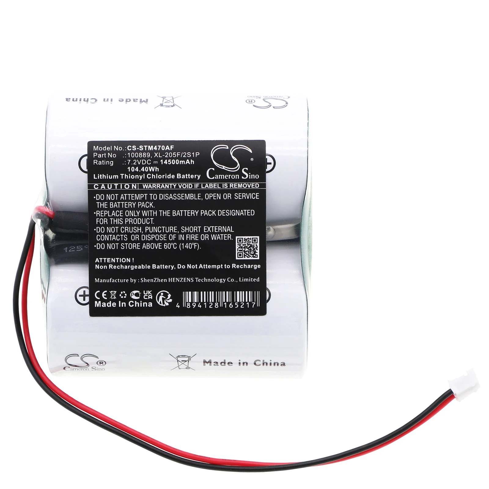 Battery for Seametrics iMag4700 Flowmeter,AG2000 Flowmeter,WMX104 meters,iMAG4600 meters PN:100889 (14500mAh) 7.2V