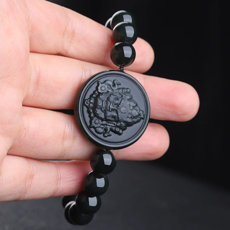 Newest Natural Hetian Jade Bracelet Exquisite Hand Carved Wealth Attracting Bangles Exquisite Handring Jewelry Fine Jewellry