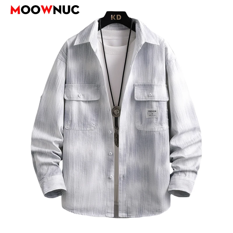 

Men's Casual Blouse Men's Clothing Fashion Shirts Spring Autumn Streetwear Korean Streetdress Hombre Male Clothing Shirt Men