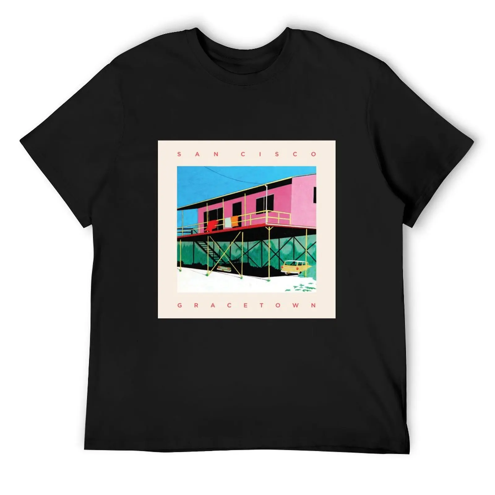 San Cisco New Album Cover Gracetown T-Shirt anime t shirts customs design your own graphic tee shirt funny t shirts men