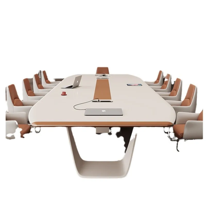 Painted conference table simple modern fashion office large negotiation table and chair combination