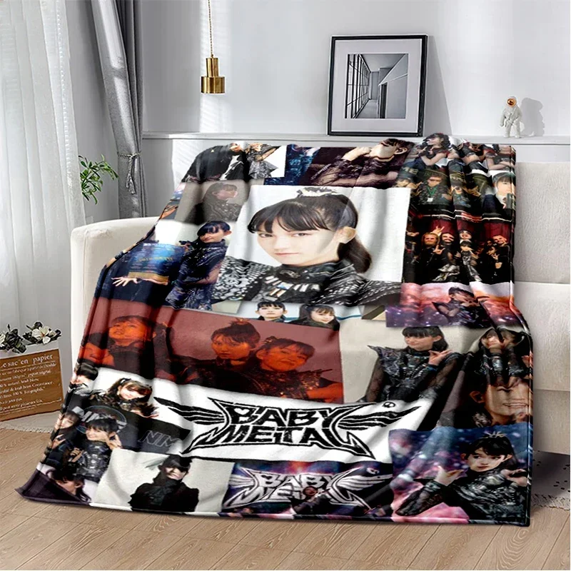 B-Baby Metal Pattern Printed Blanket Leisure Sofa Blanket Home Office Soft Air Conditioning Travel Picnic Customizable Throw