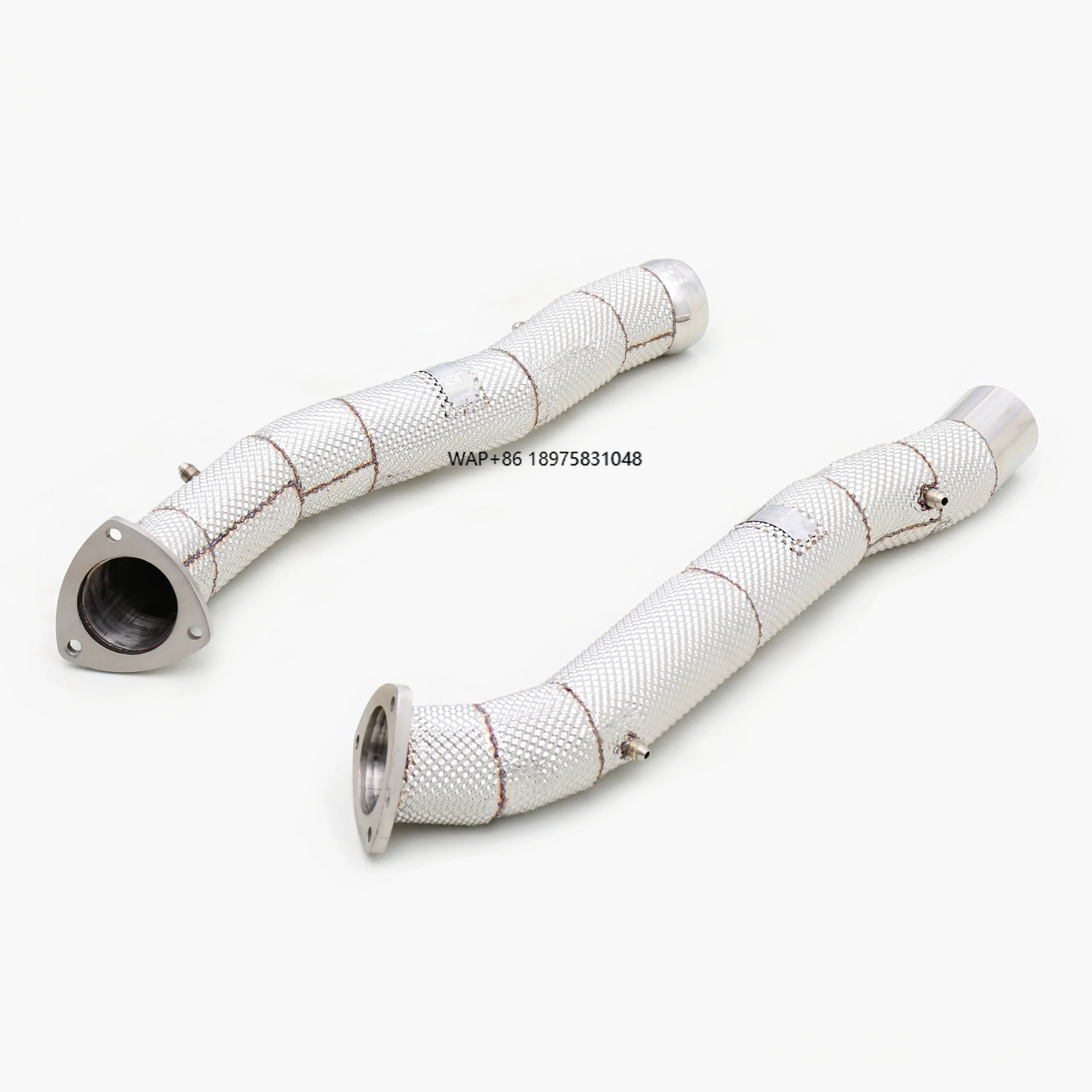 

Custom 304 Stainless Steel Catless Decat Front Pipe with Heatshield Exhaust System for 4.0T V8