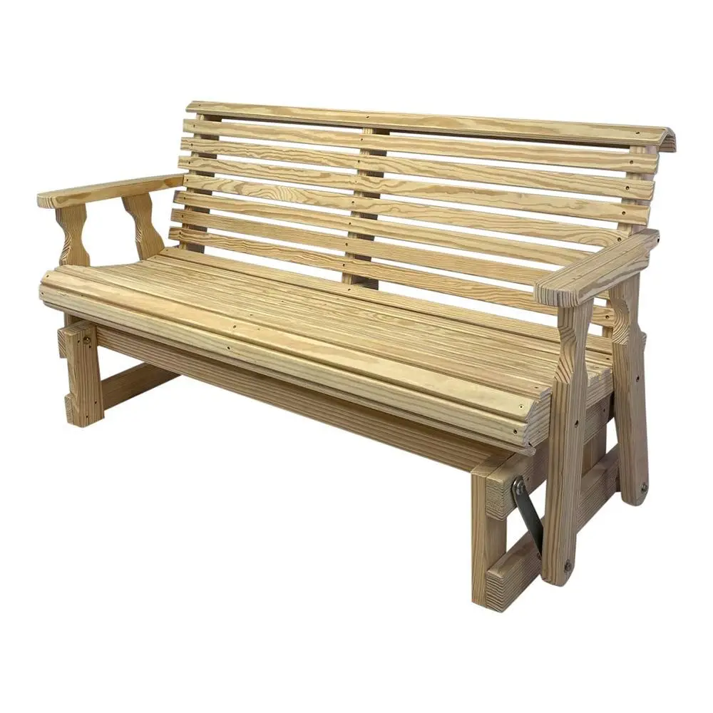 

Heavy Duty 800 Lb Roll Back Pressure Treated Porch Glider 5 Foot, Unfinished