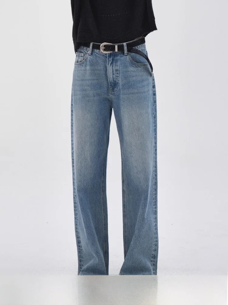 

Джинсы Planites с высокой талией и широкими штанинами, ретро-стиль, свободный крой, для взрослых женщин, премиум-качество, модные, для повседневной носки, из хлопка с добавлением стрейча