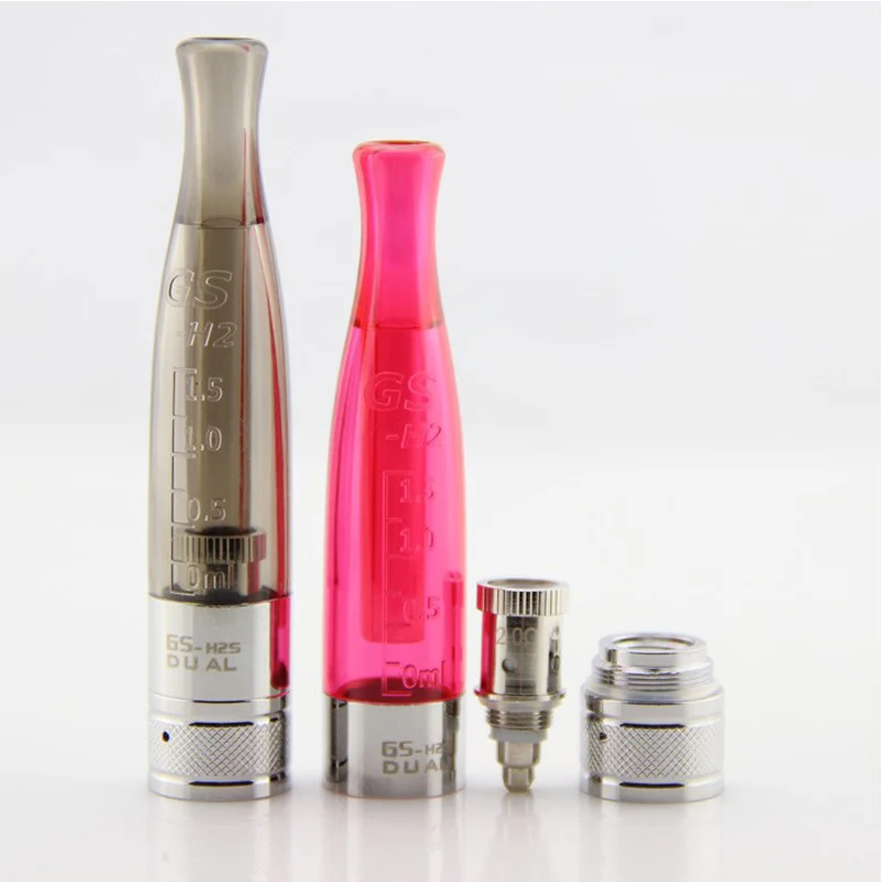 1 pces/2 pces/5 pces gs h2 atomizador tanque bobina dupla gs h2s substituir atomizador ce4 ce5 rebuildable vape tanque para ego vaporizador e cigarro
