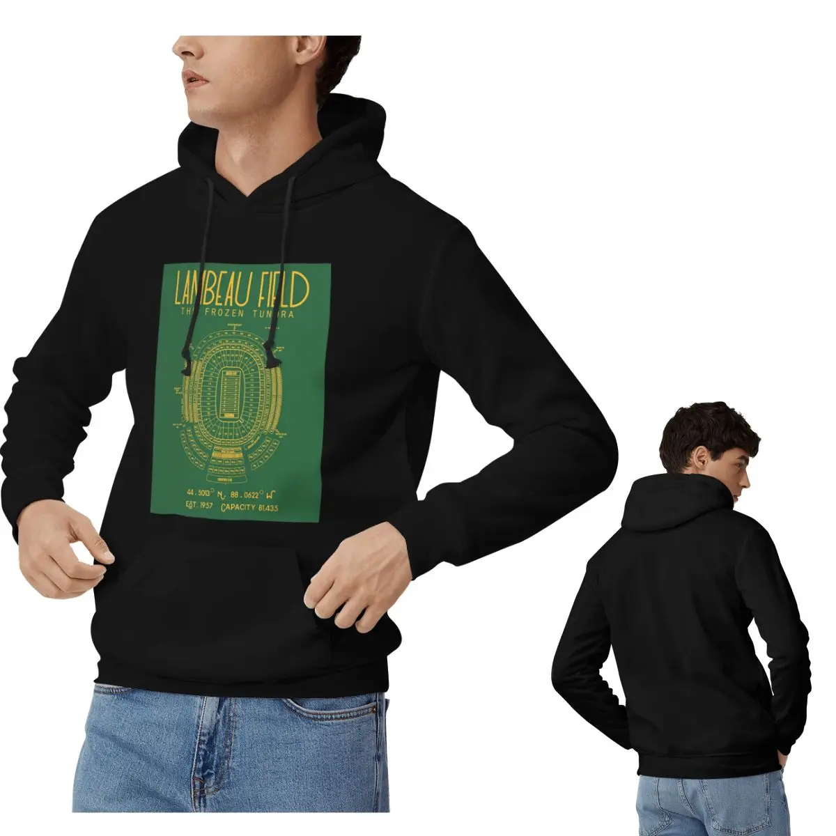 

Green Bay Packers Lambeau Field Stadium толстовки мужские женские пуловеры толстовки Harajuku с длинным рукавом с капюшоном осень-зима