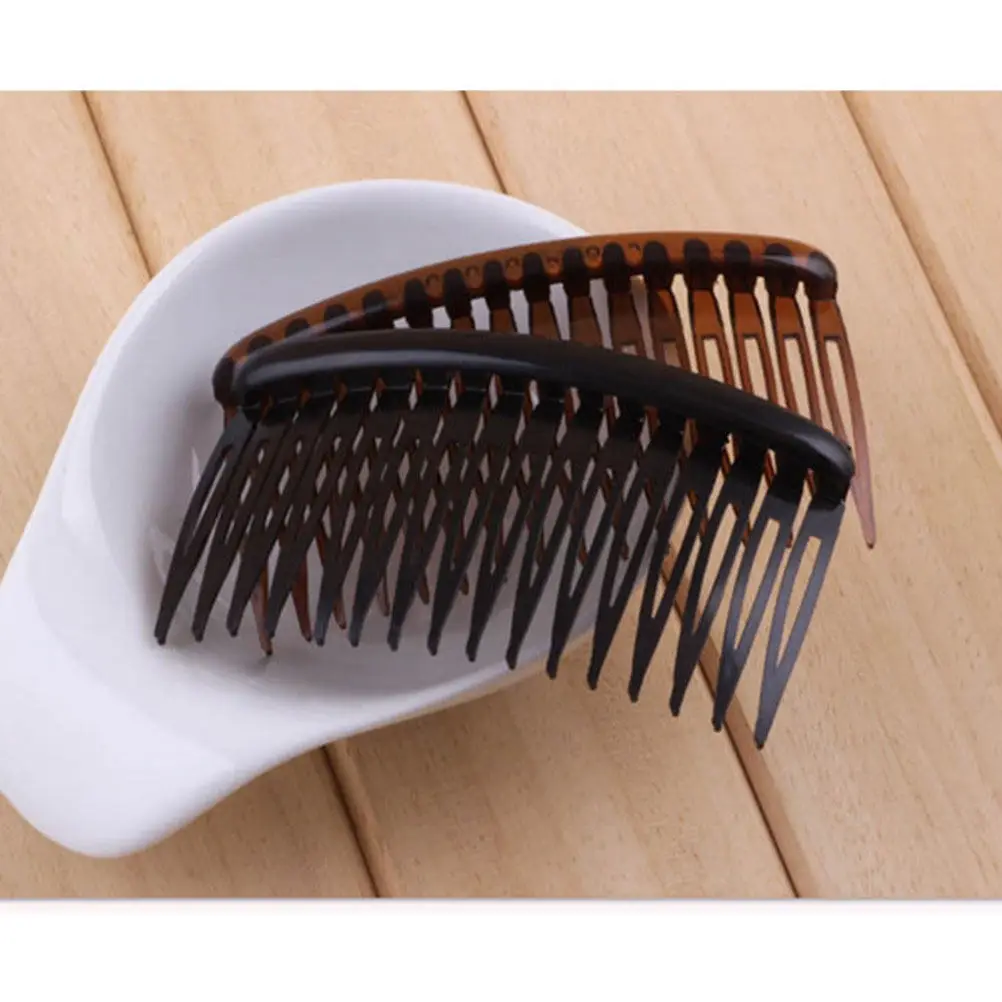 2Pcs 16-Tooth Plastic Hair Comb Lightweight Elegant Women Hair Accessory for Bride Wedding Engagement Party Photography Styling
