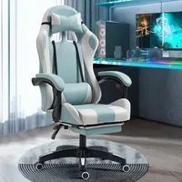 B Customized Logo High Back Sillas Gamer Computer Racing Chair Height Adjustable Ergonomic Gaming Chair with Footrest