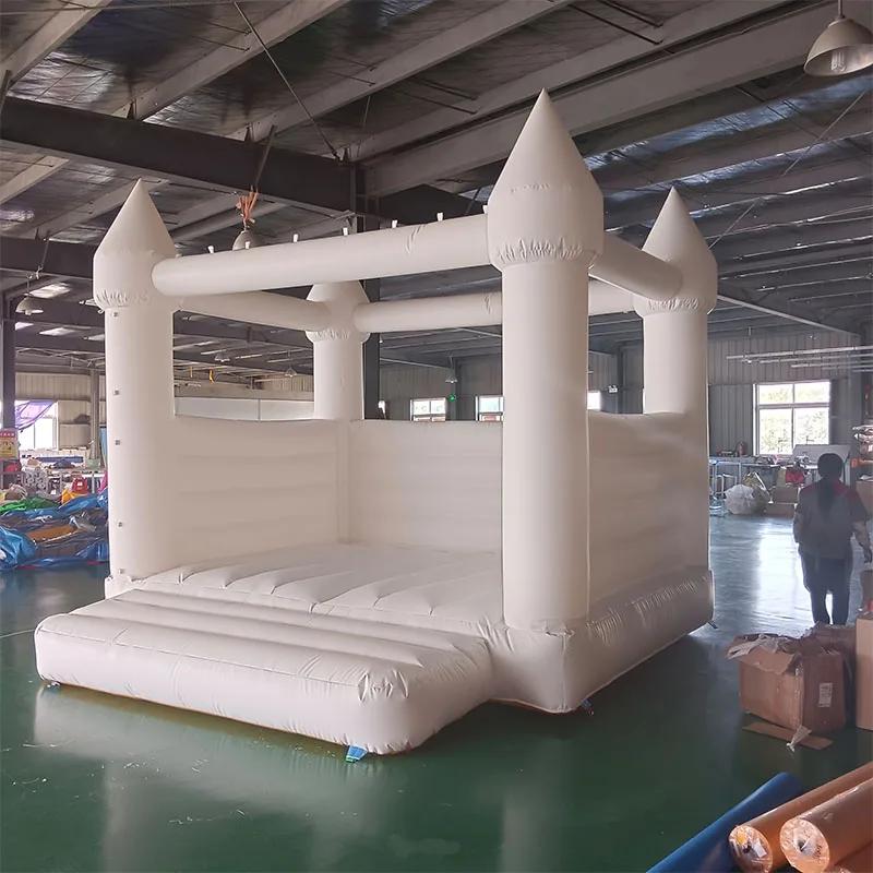 White Inflatable Bounce House White Inflatable Wedding Castle Can Be Used Indoors And Outdoors Balloons Are Not Included