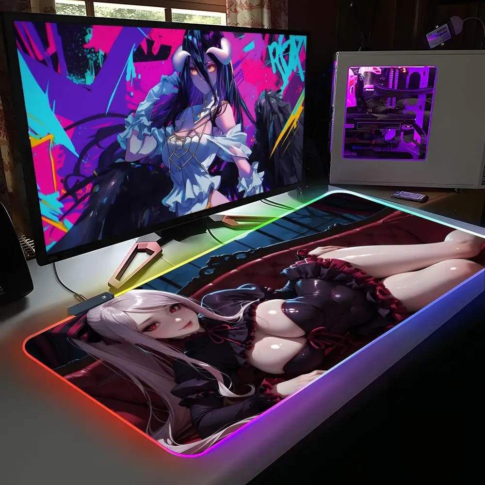 

Overlord Mouse Pad RGB Rubber Computer Laptop Official Game Colored esports Aesthetic Pretty Fashion Luxury Mat