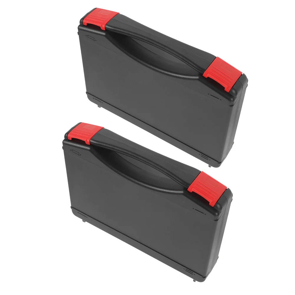 

2pcs Toolbox Plastic Portable Handheld Storage Container Travel Case Tools Carrying Small Organizers Lightweight Anti Shock Tool