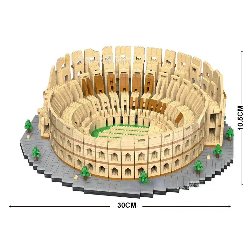 Roman Colosseum Building Model Block Diamond Particle Assembly Block Set Decoration 4982pcs Holiday Gifts Unisex Toys