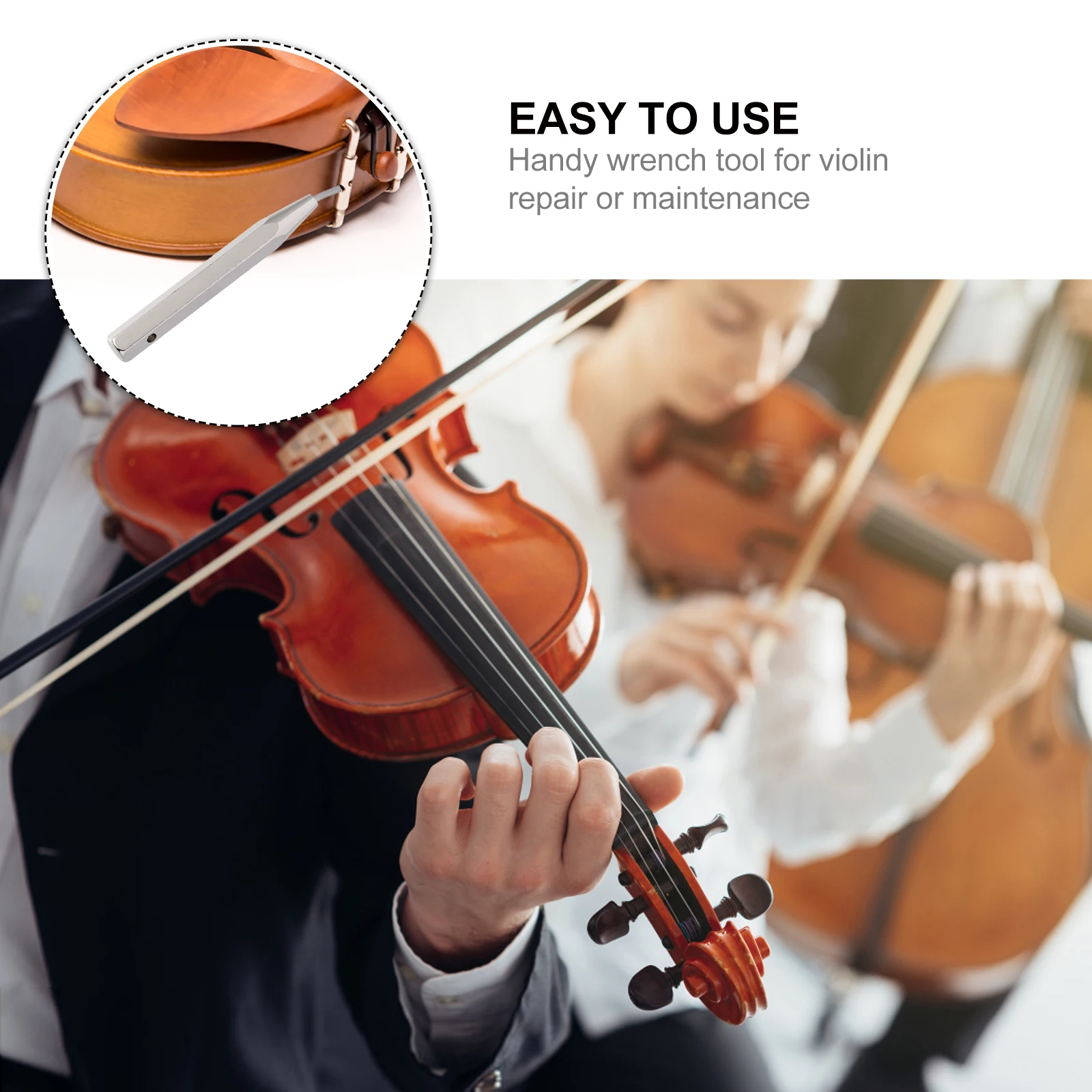 

Violin Wrench Screwdriver Chinrest Tool Luthier Music Instrument Parts Alloy for Violins Repair