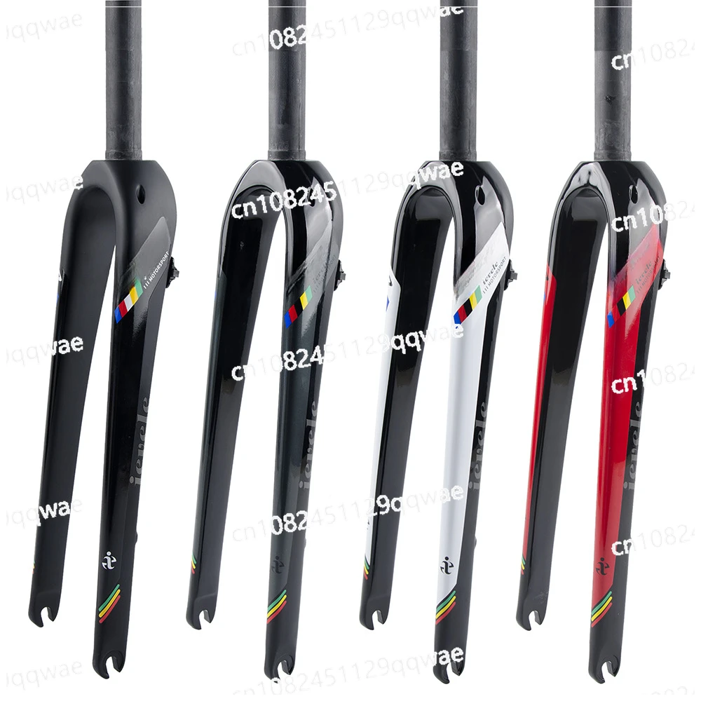 

Full carbon fiber road car front fork, straight tube cone tube quick dismantling flat disc brake front fork