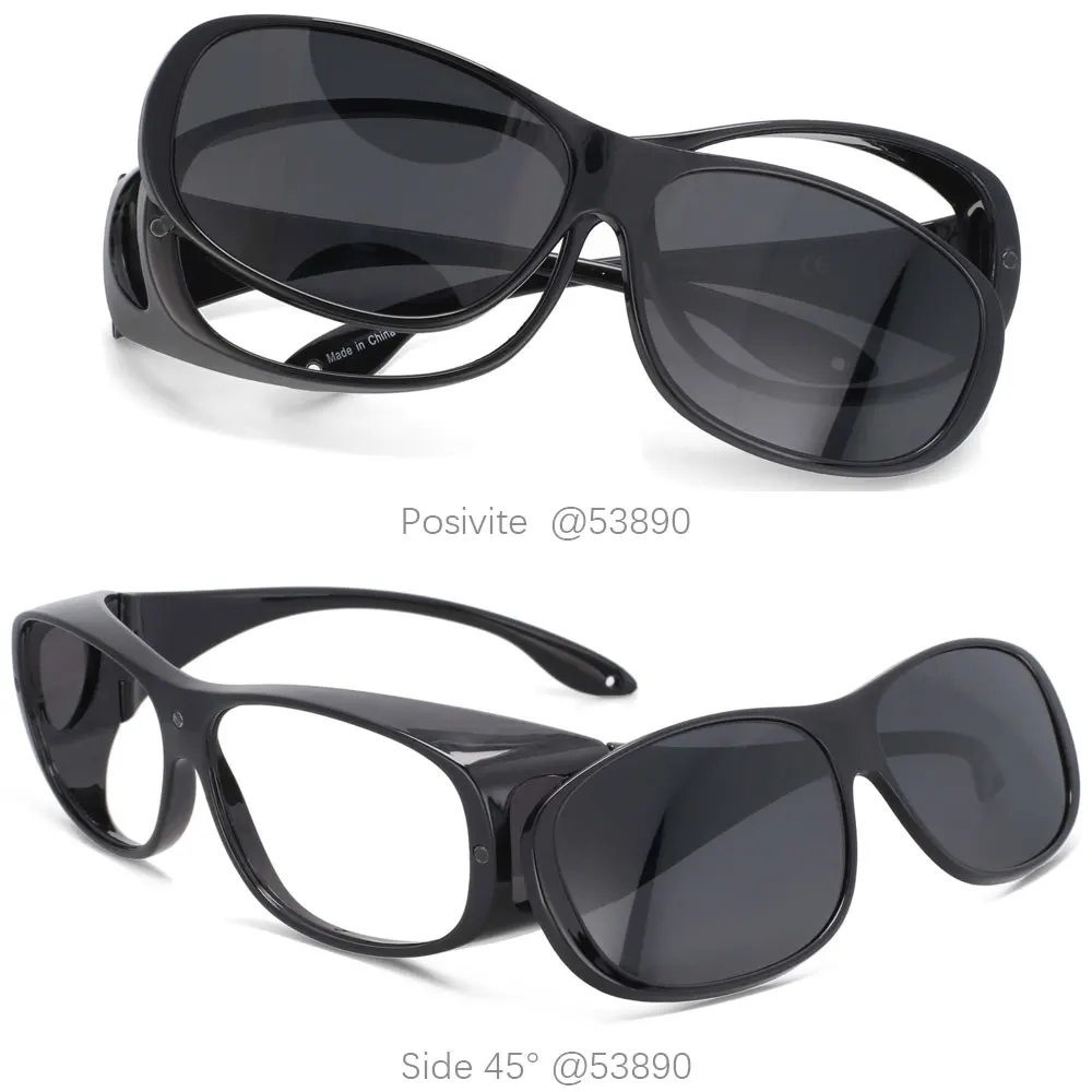 53890 Luxury Square Glasses Frame Extra large glasses with prescription Retro Trendy Clip clip Suneyeglass UV400 #302074