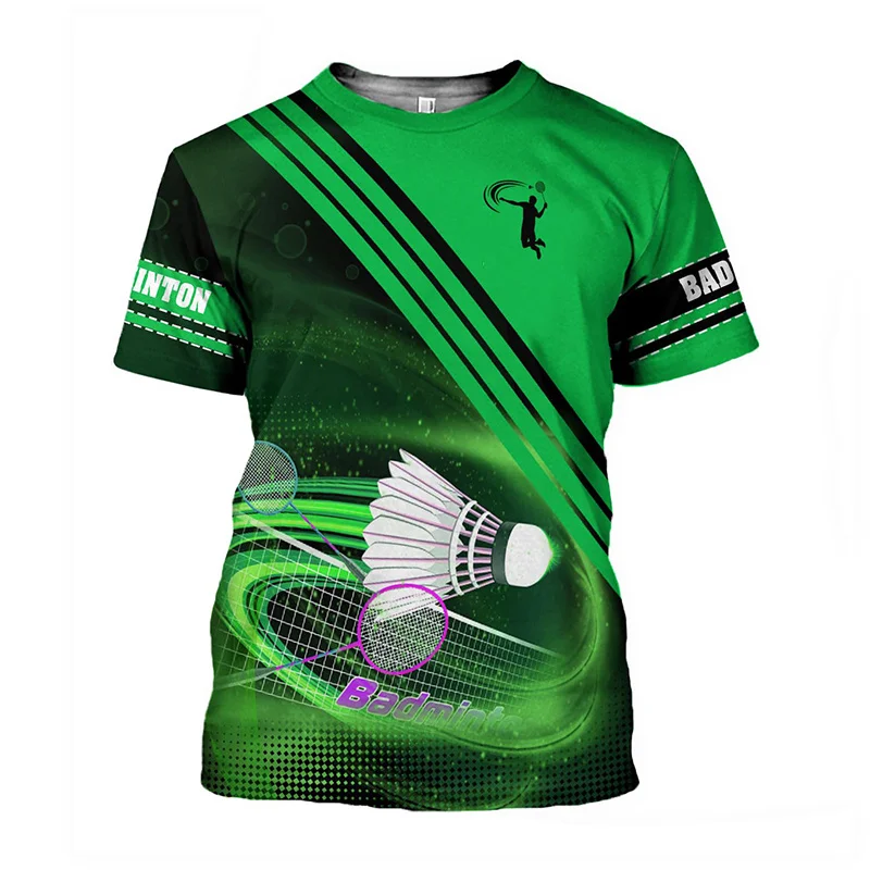 3D Indoor And Outdoor Sports Badminton Printing T Shirt Fashion Sports T-shirts For Men Kid Fashion Streetwear Gym Tee Shirt Top