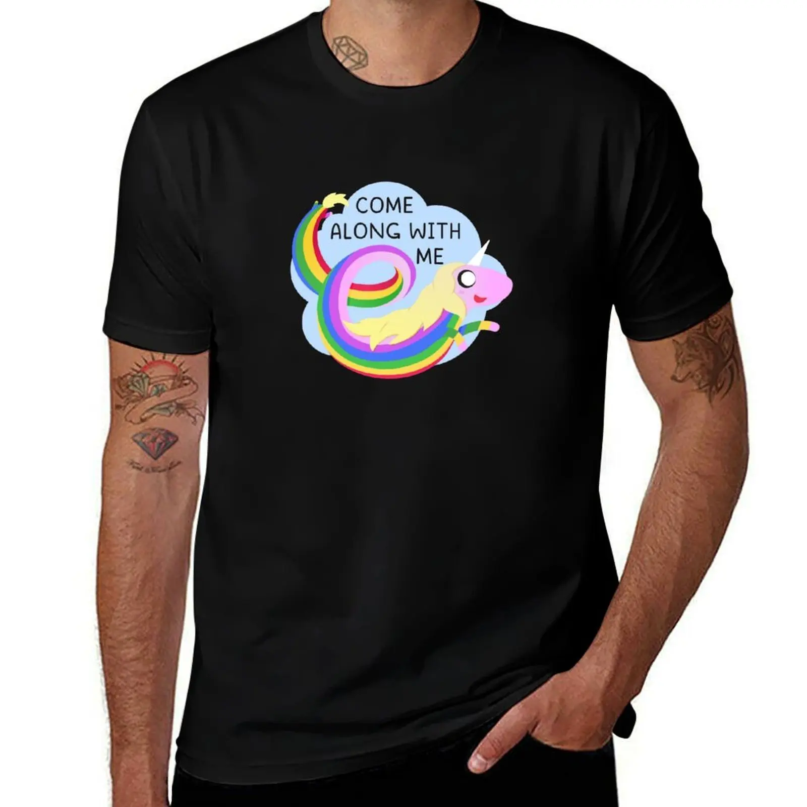 Lady Rainicorn T-Shirt Large Size Casual Tee Shirt