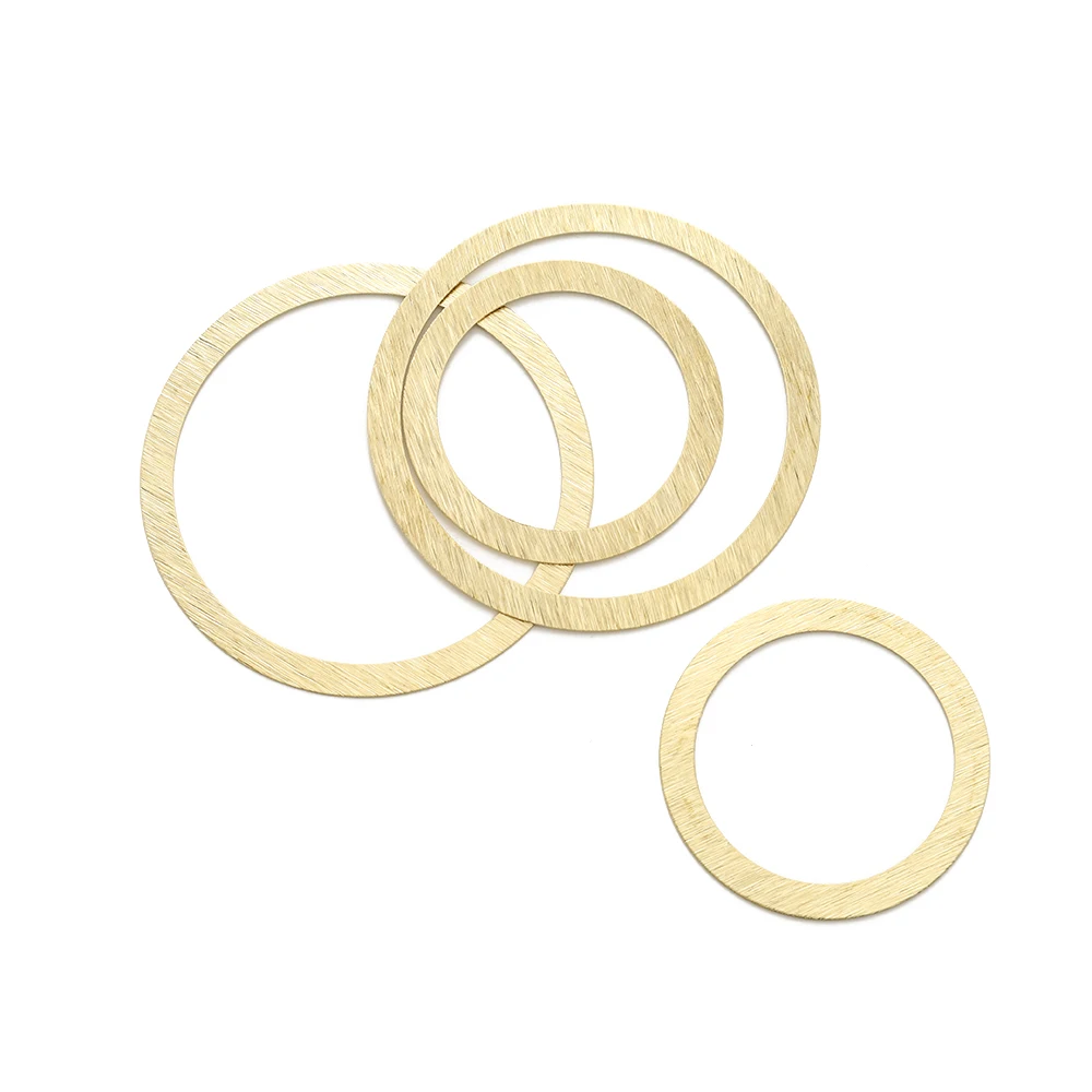 10Pcs Raw Brass 50mm Large Open Circle Connector Round Link for Diy Necklace Earrings Bracelet Jewelry Making Supplies