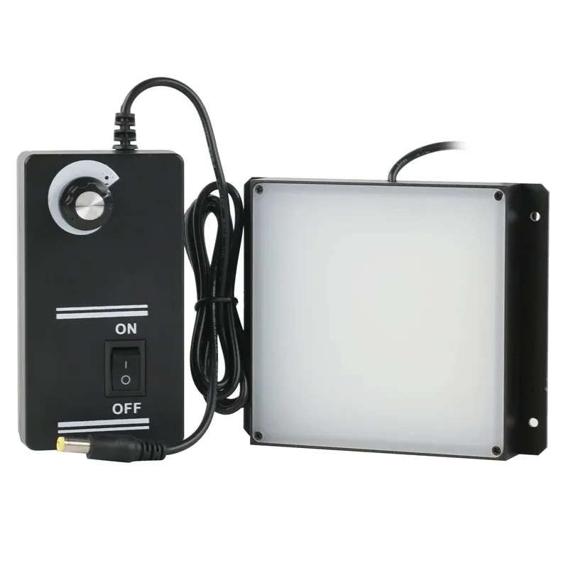 100x100mm Adjustable Square LED Backlight, Machine Vision Light Source for Industrial Microscope, Brightness Control